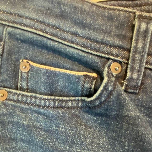 Pilcro and the Letterpress Slim Straight Jeans Stretch Blue Denim Sz 26 - Picture 10 of 16